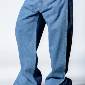 GCDS Denim Layered Loose Fit Trousers