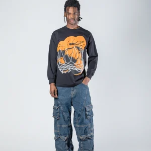 HOOPS LONG SLEEVE BLACK