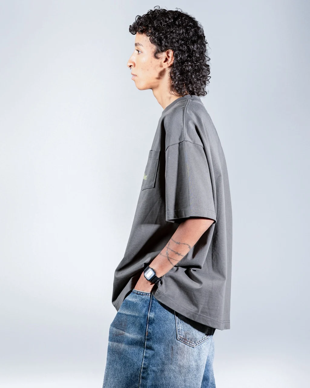 Brown pocket tee