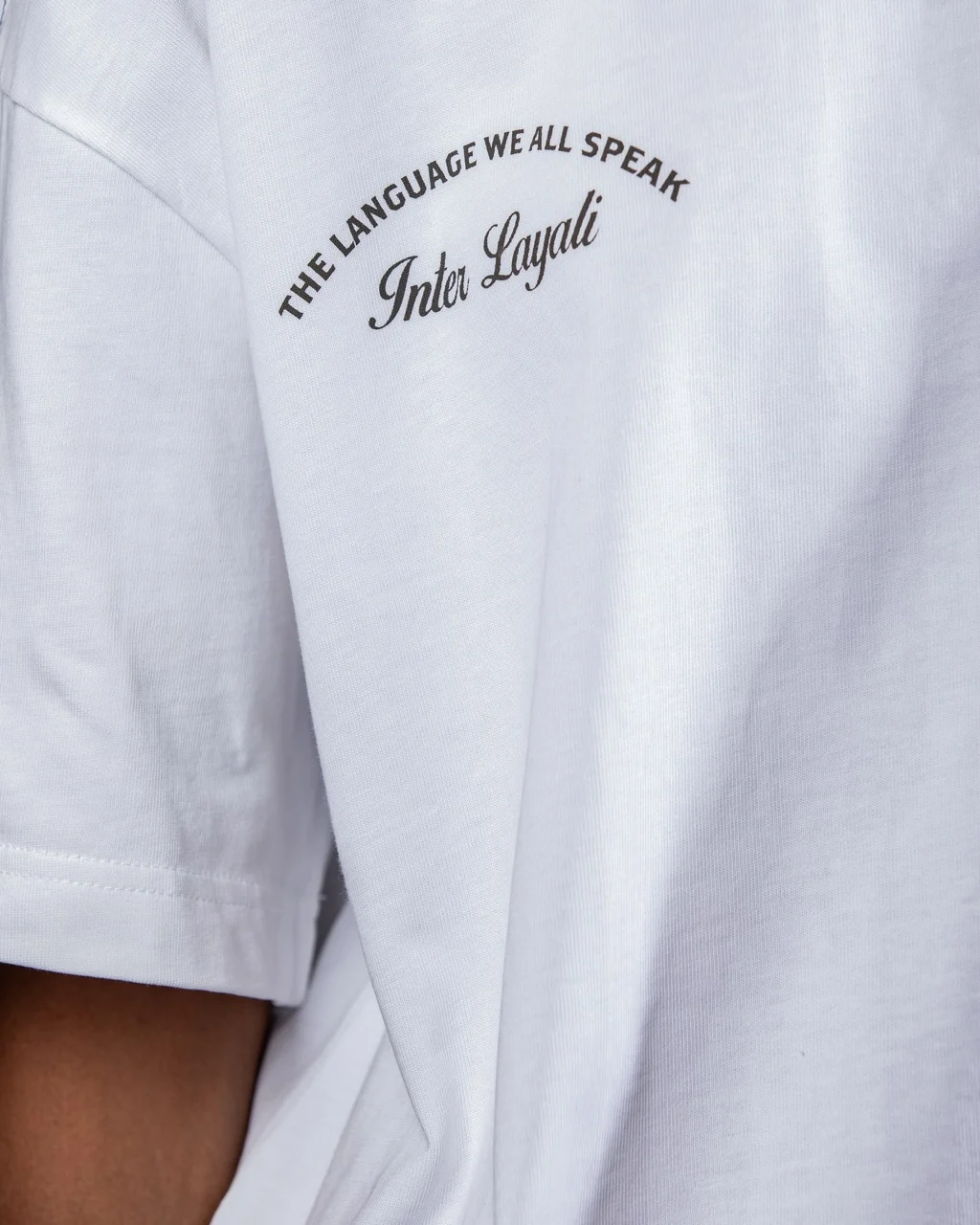 Inter Layali White The Language We All Speak Print T-Shirt