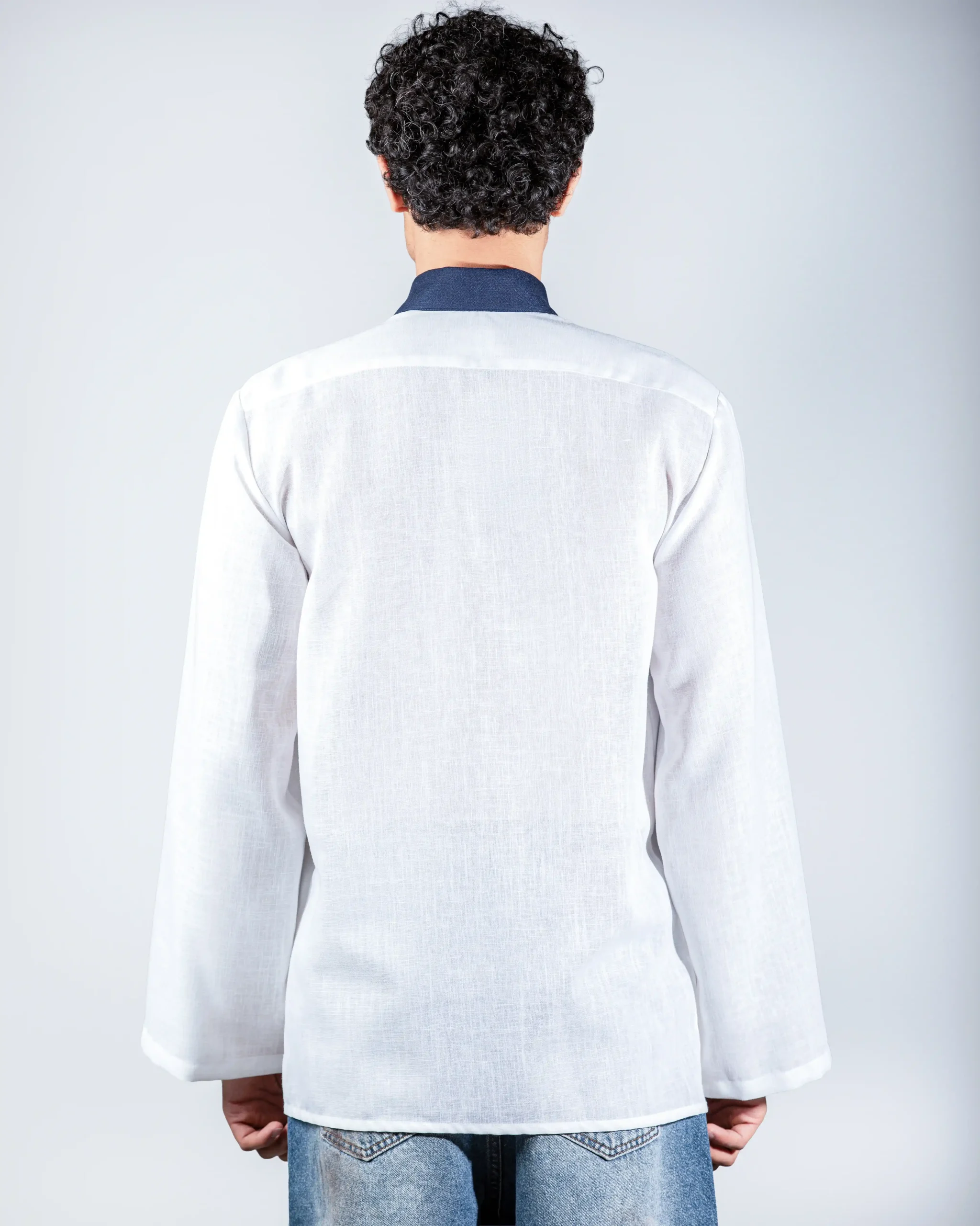 Navy layered linein shirt