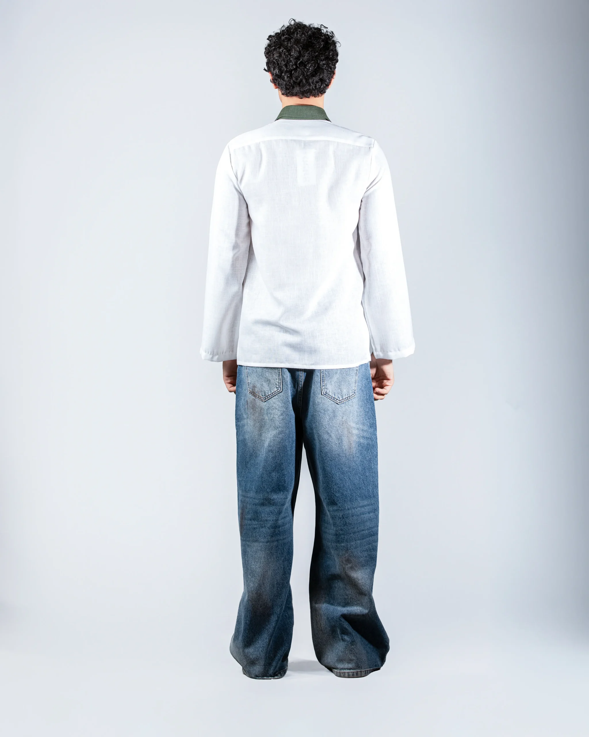 Khakhi layered linein shirt