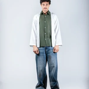 Khakhi layered linein shirt