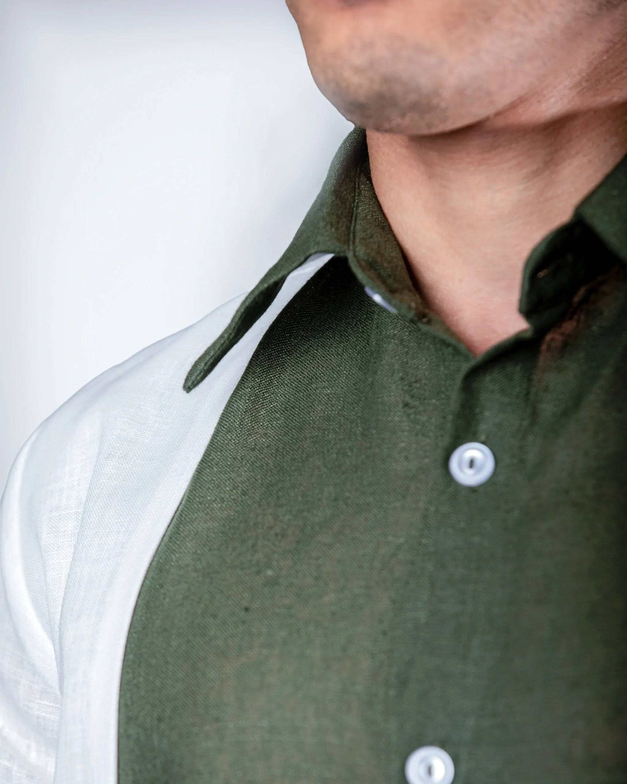 Khakhi layered linein shirt