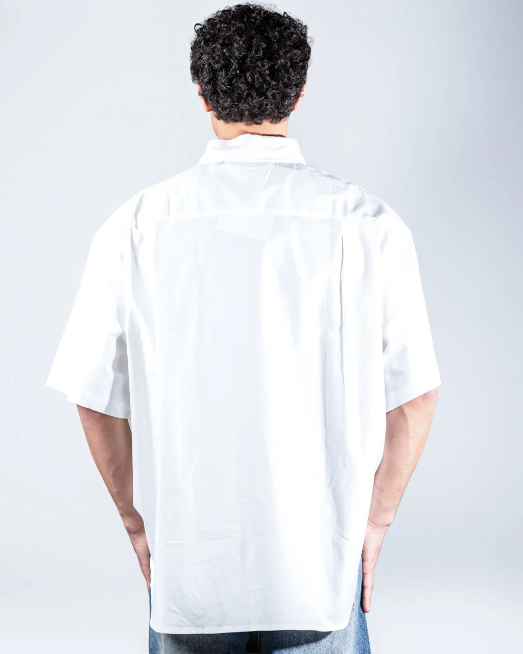 Minimal Face Print t White Shir