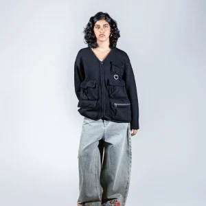 Utility Knit Zip Wool Jacket