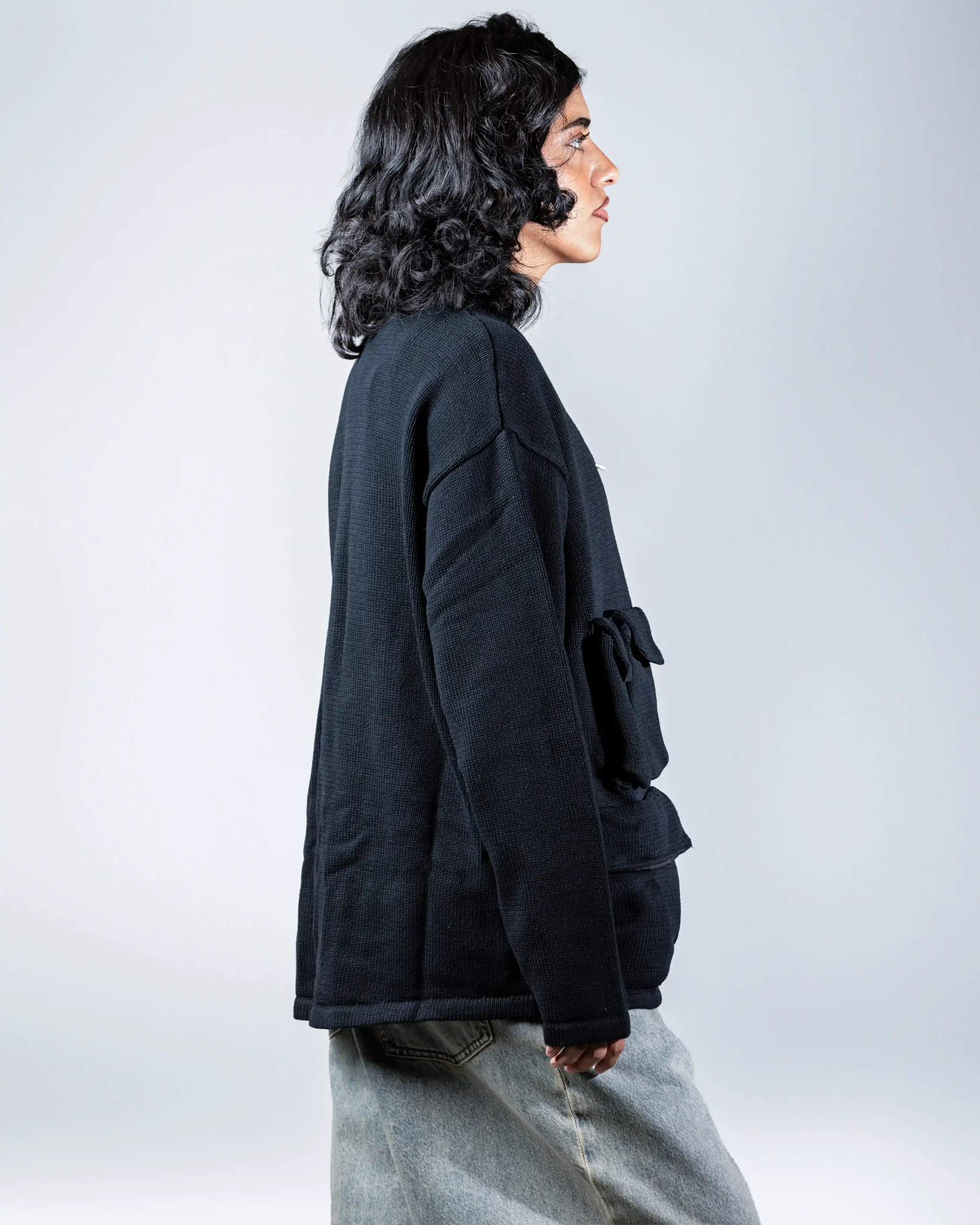 Utility Knit Zip Wool Jacket