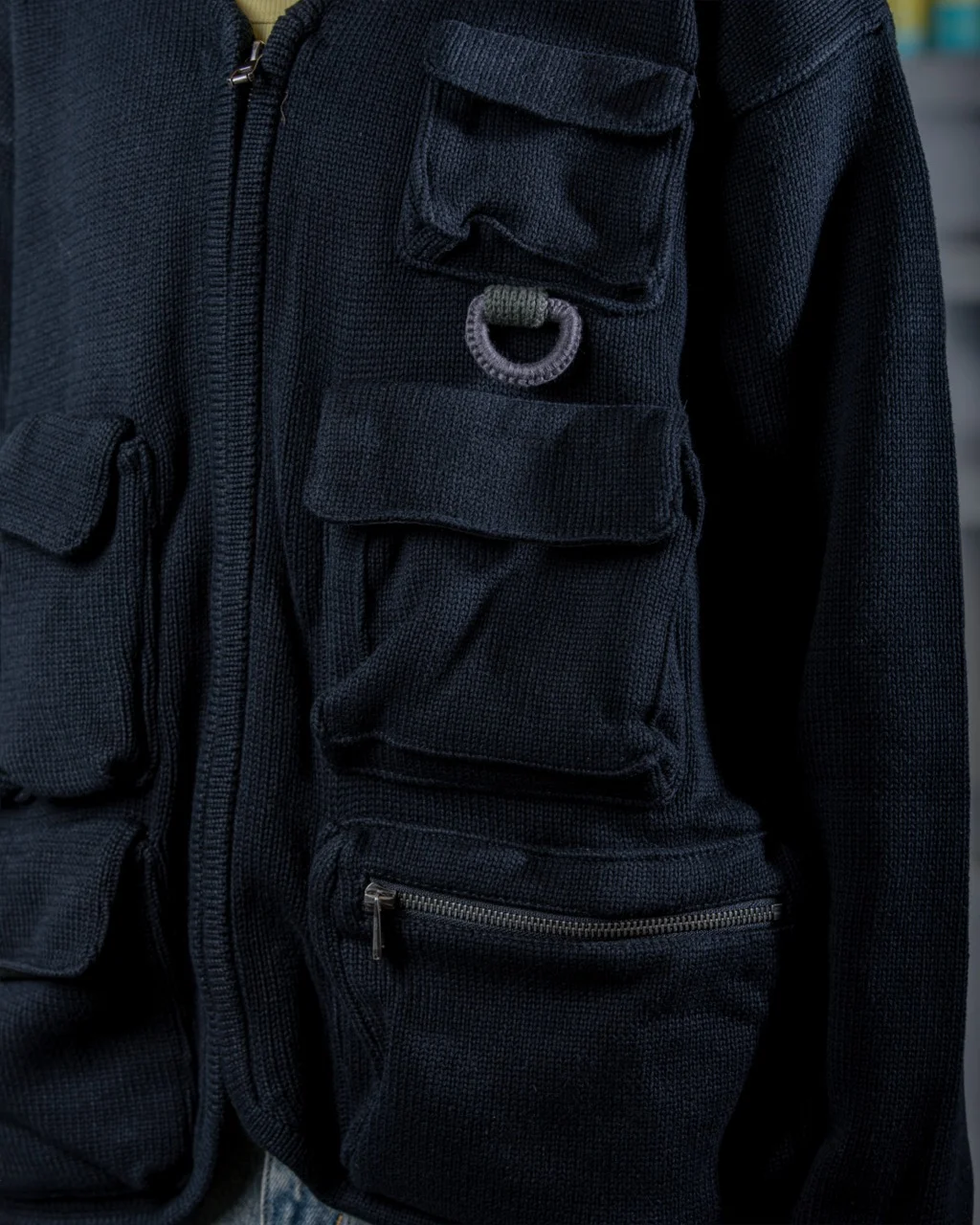 Utility Knit Zip Wool Jacket