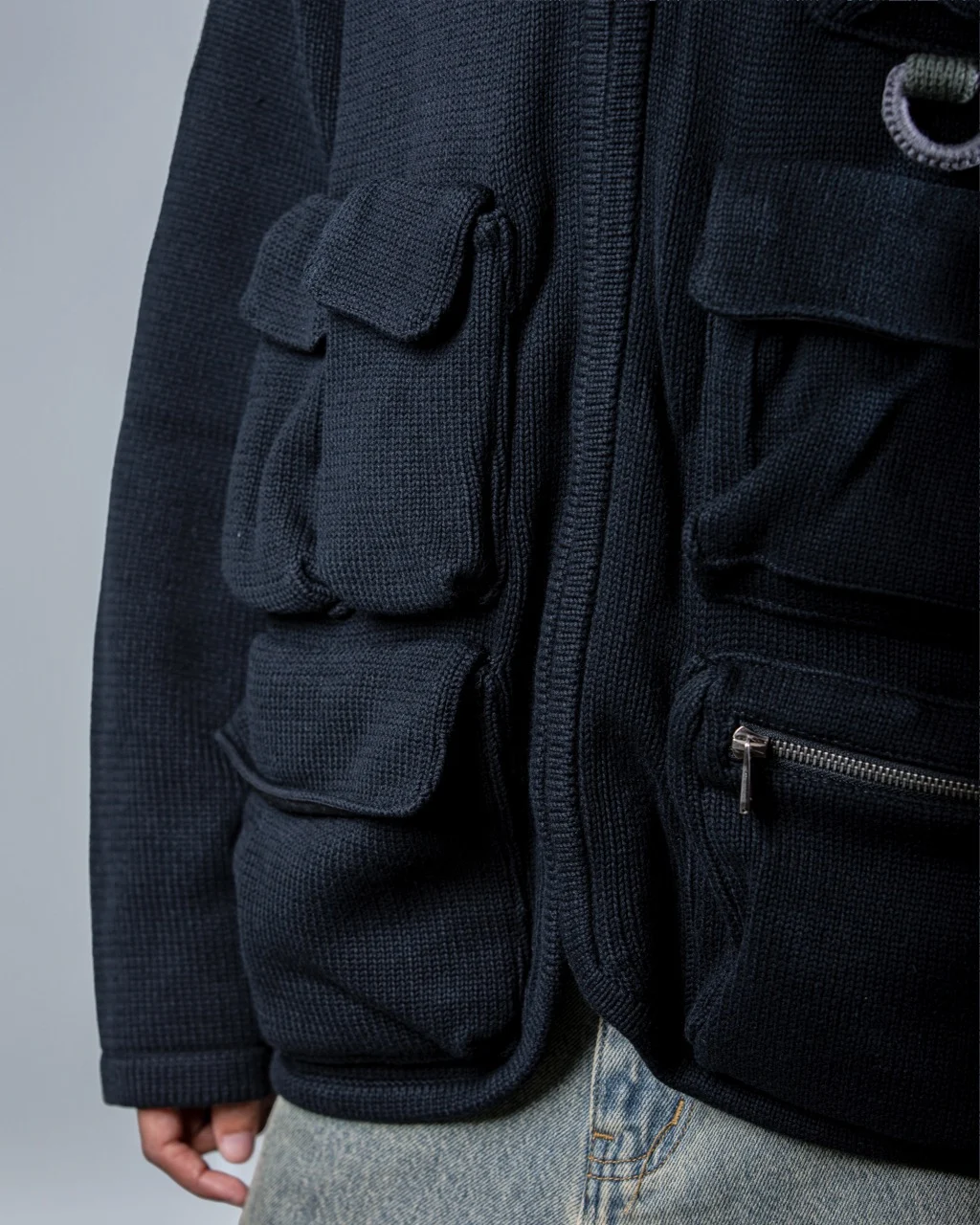 Utility Knit Zip Wool Jacket