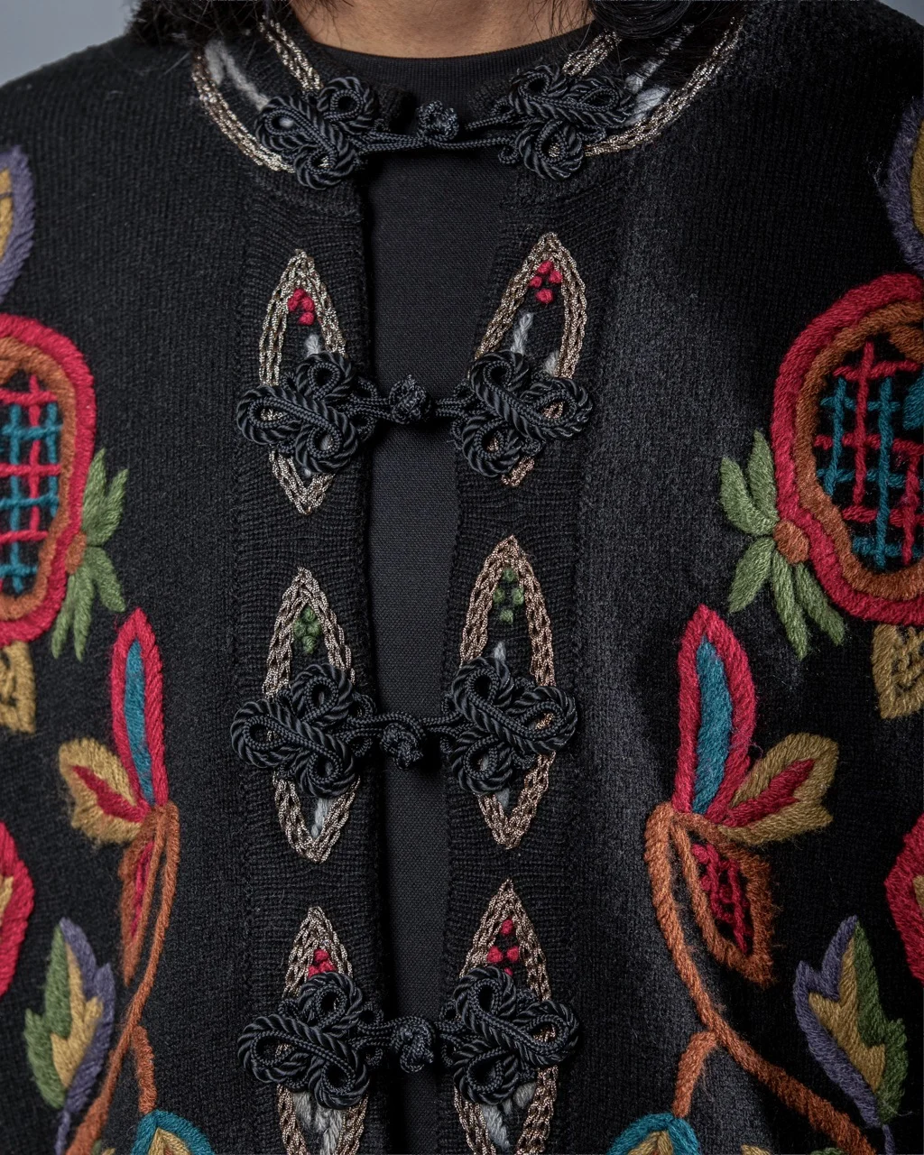 Floral Embroidered Wool Jacket