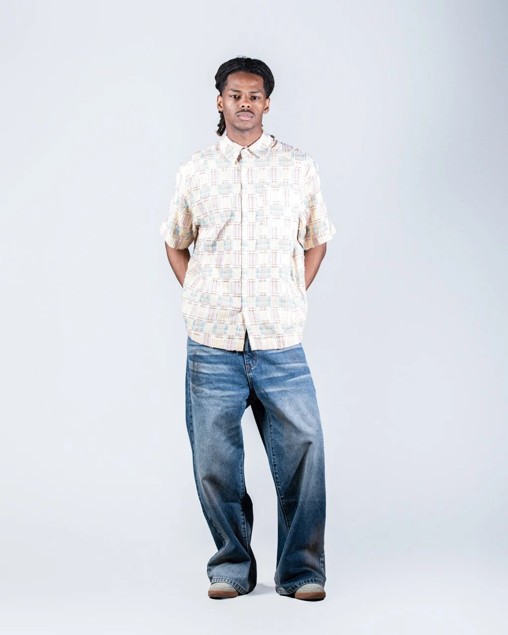 Woven check Beige shirt
