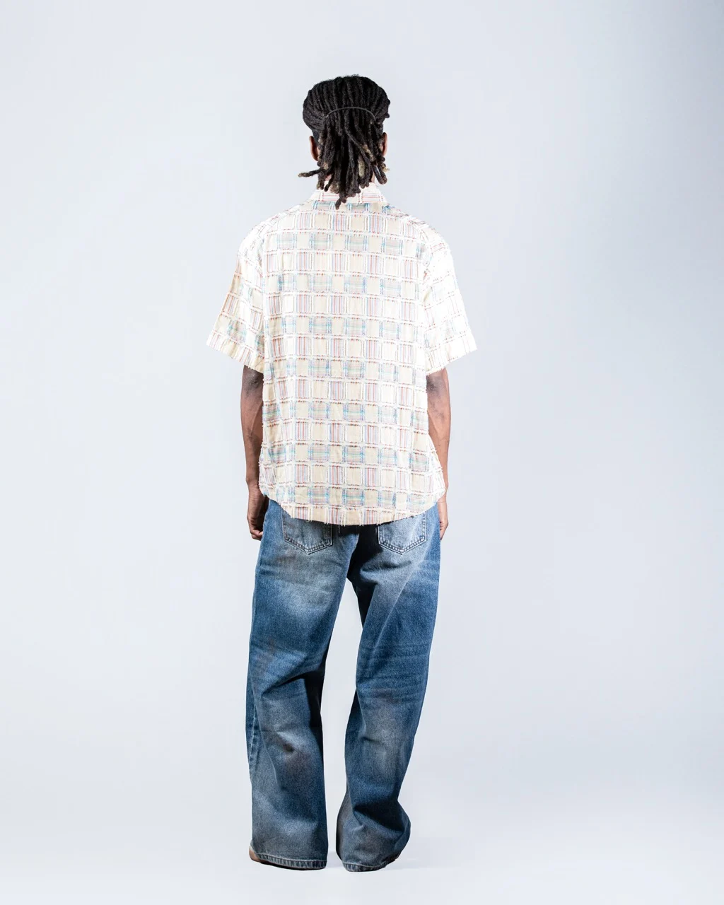 Woven check Beige shirt