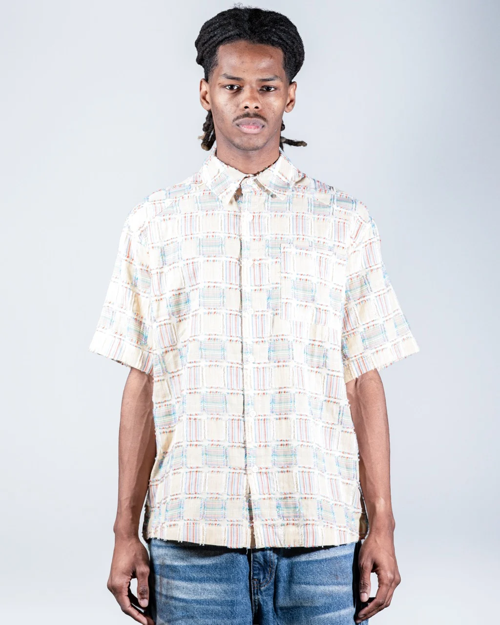 Woven check Beige shirt