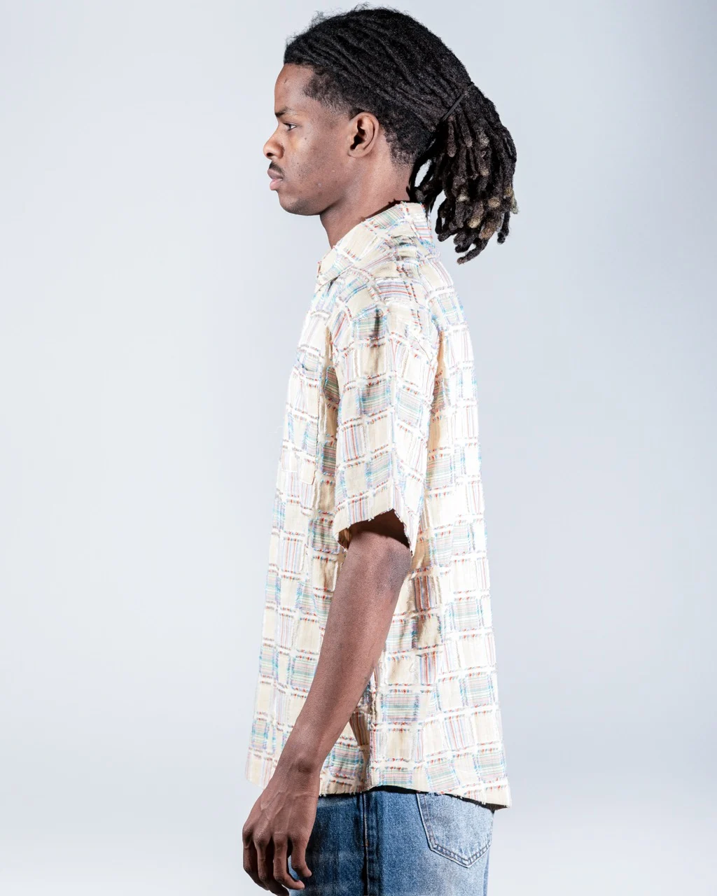 Woven check Beige shirt