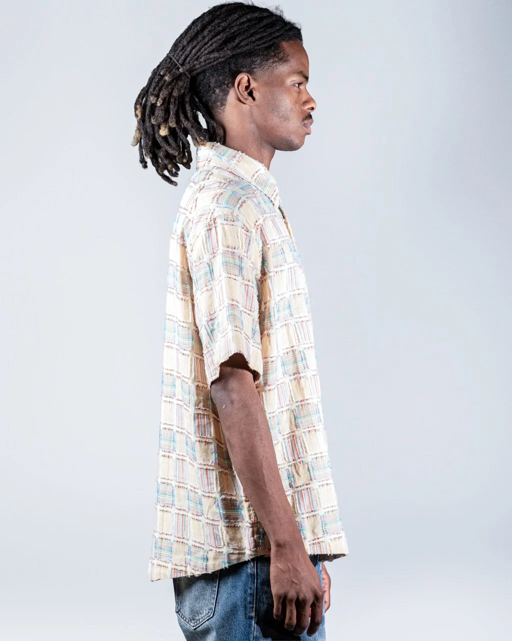 Woven check Beige shirt
