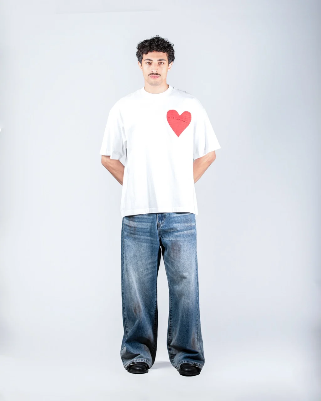 white Heart t-shirt