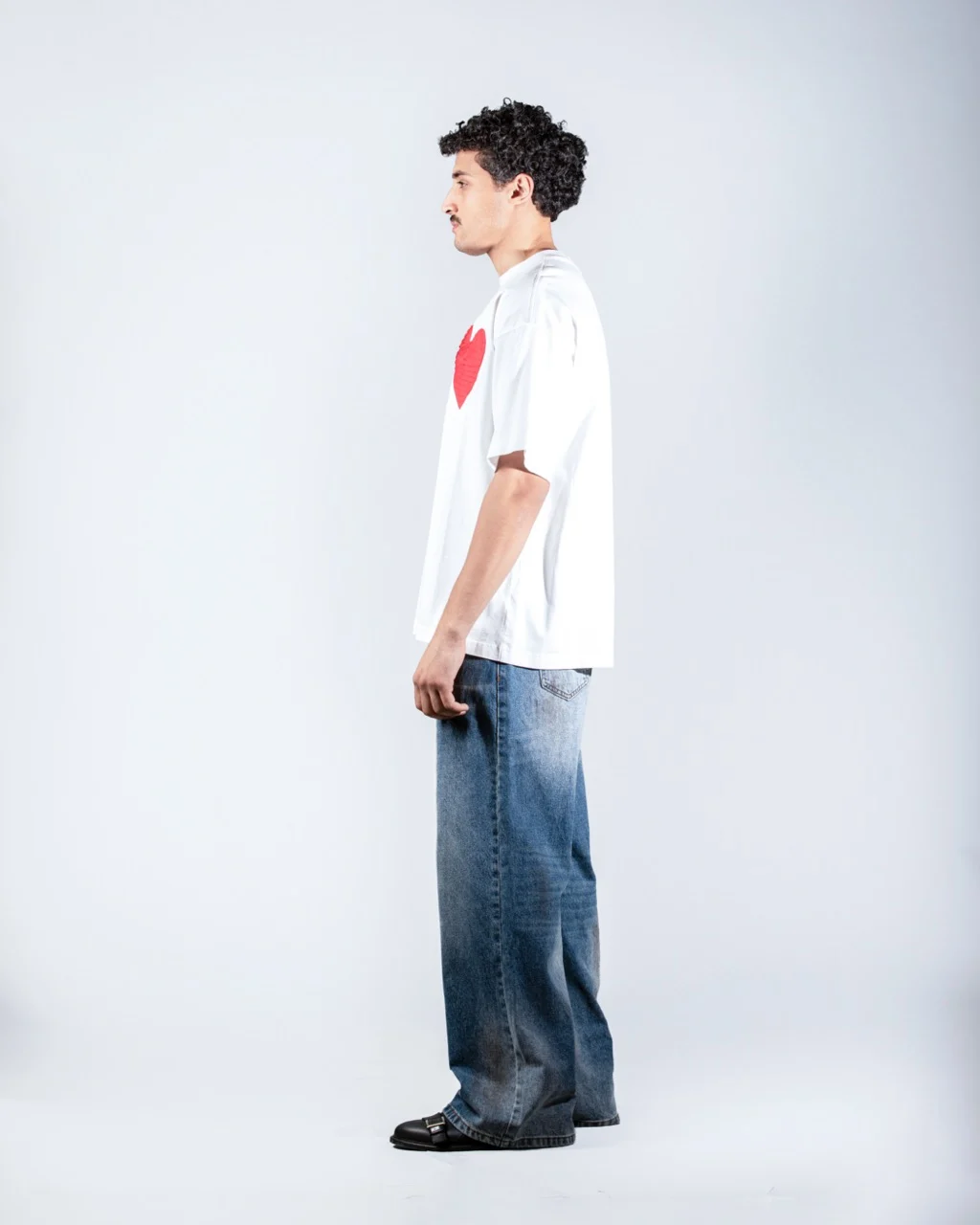 white Heart t-shirt