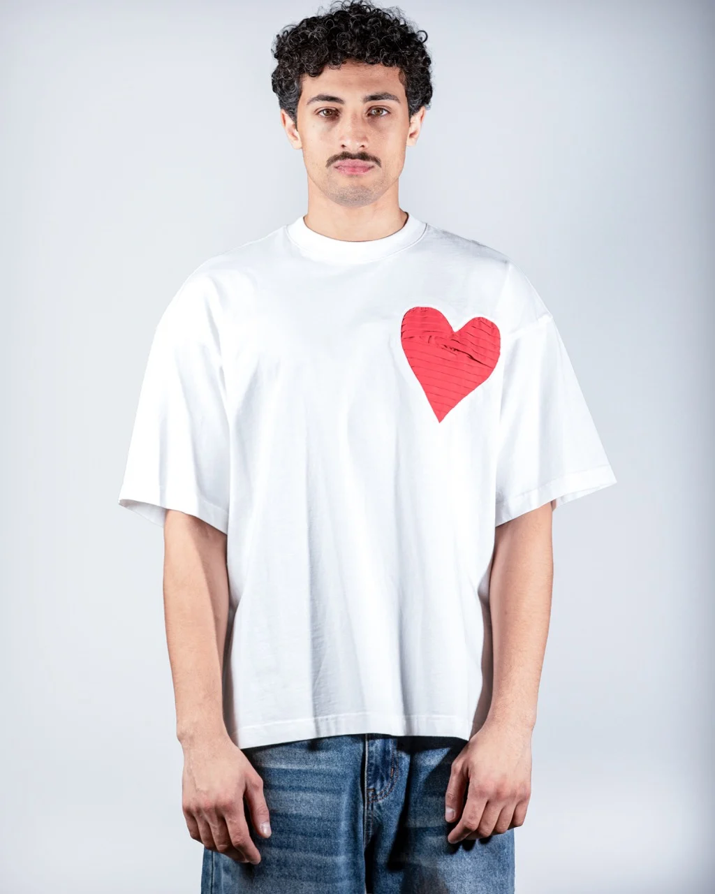 white Heart t-shirt