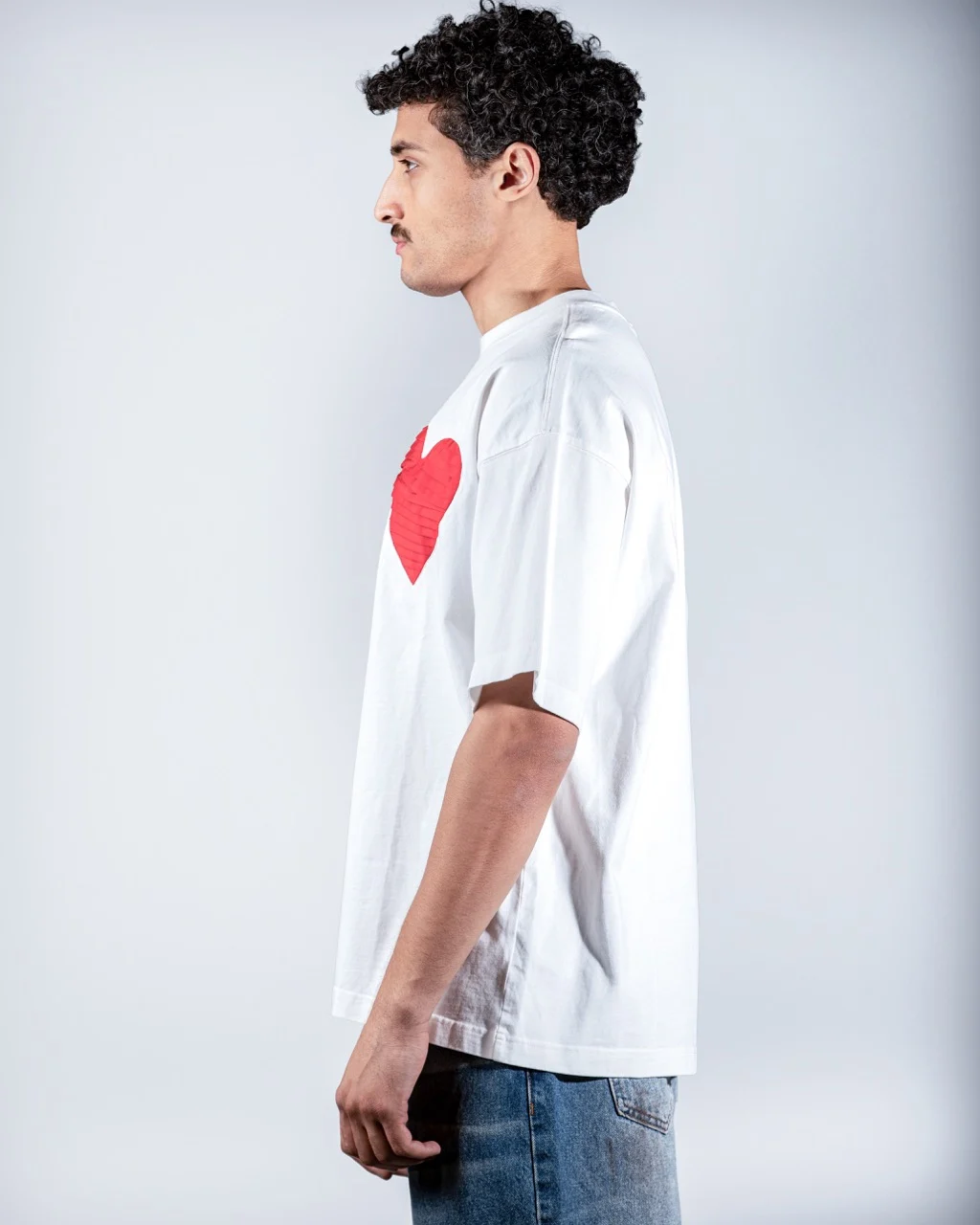 white Heart t-shirt