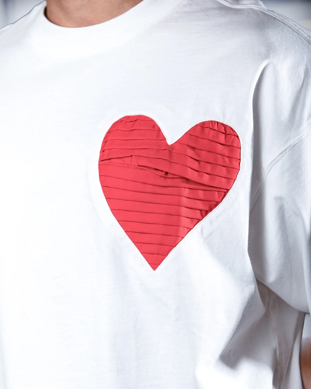 white Heart t-shirt