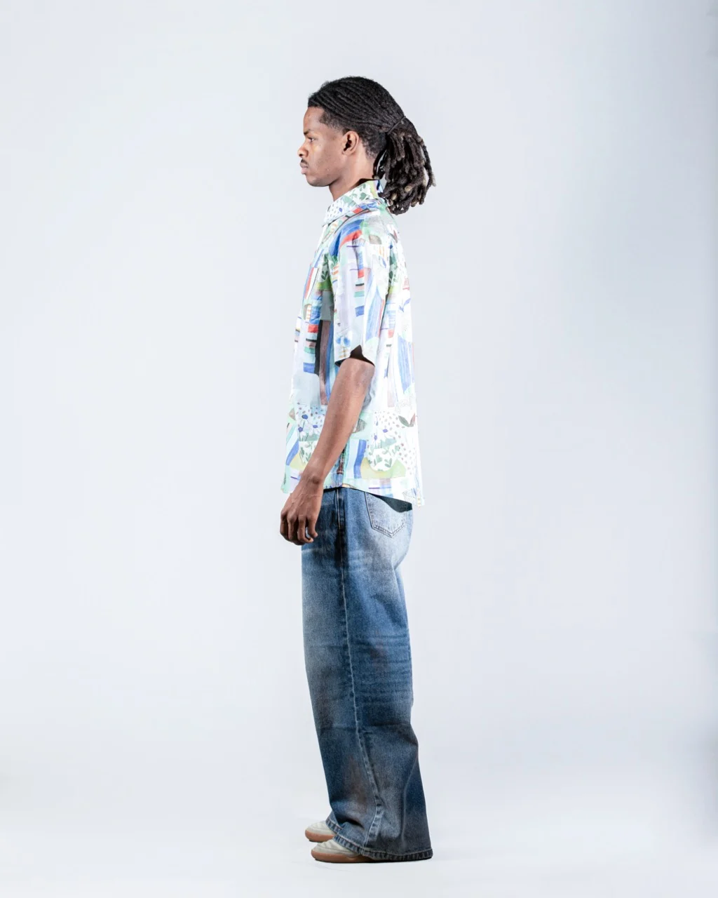 Abstract Floral Print Shirt