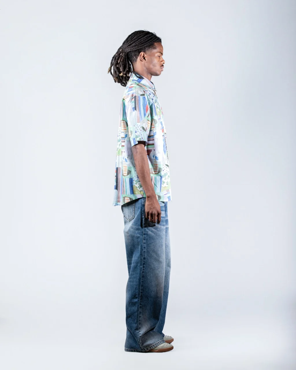 Abstract Floral Print Shirt