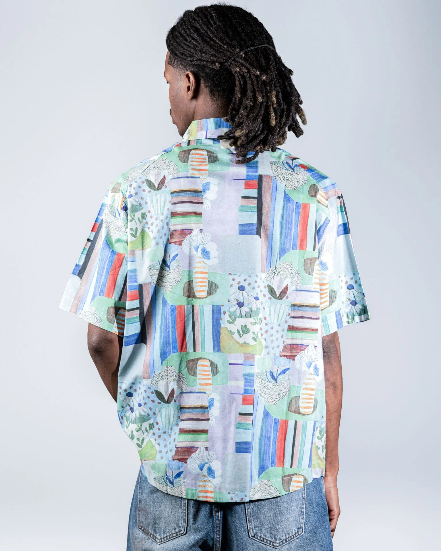 Abstract Floral Print Shirt