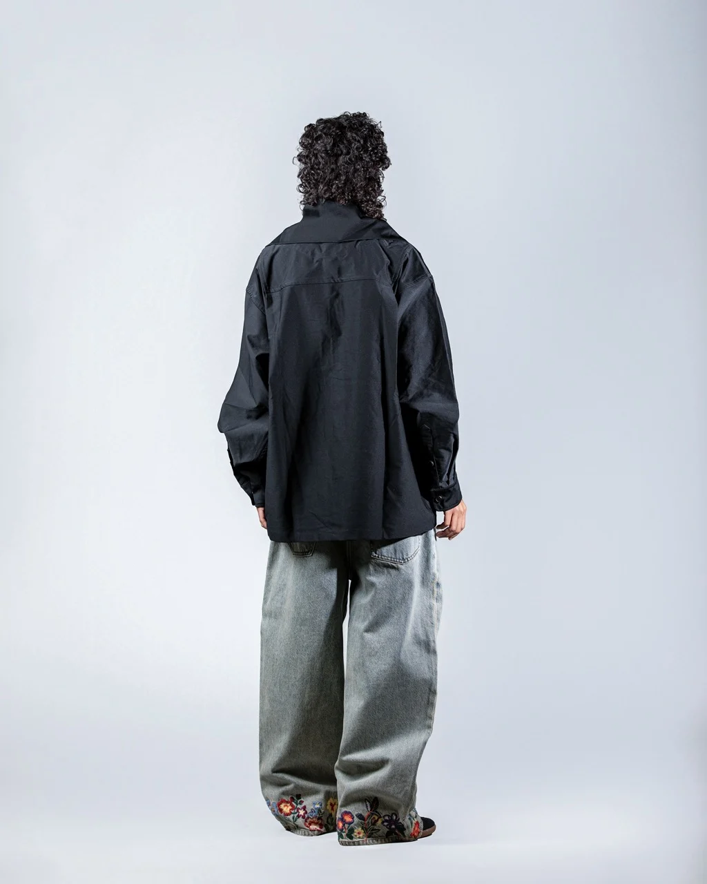 Black Jacket Long Collar