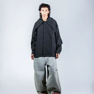 Black Jacket Long Collar