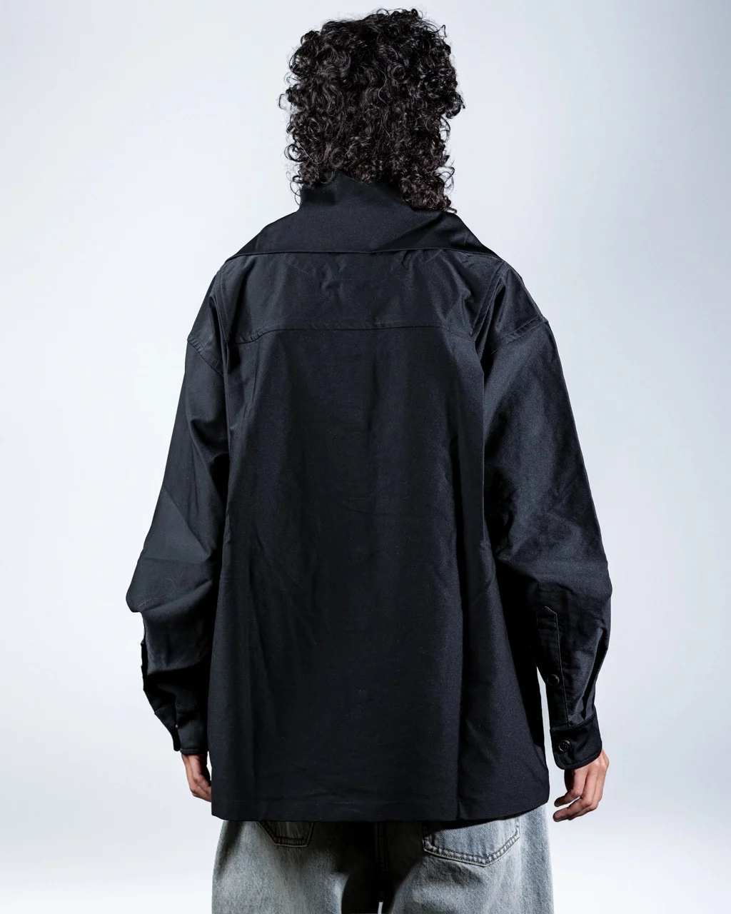 Black Jacket Long Collar