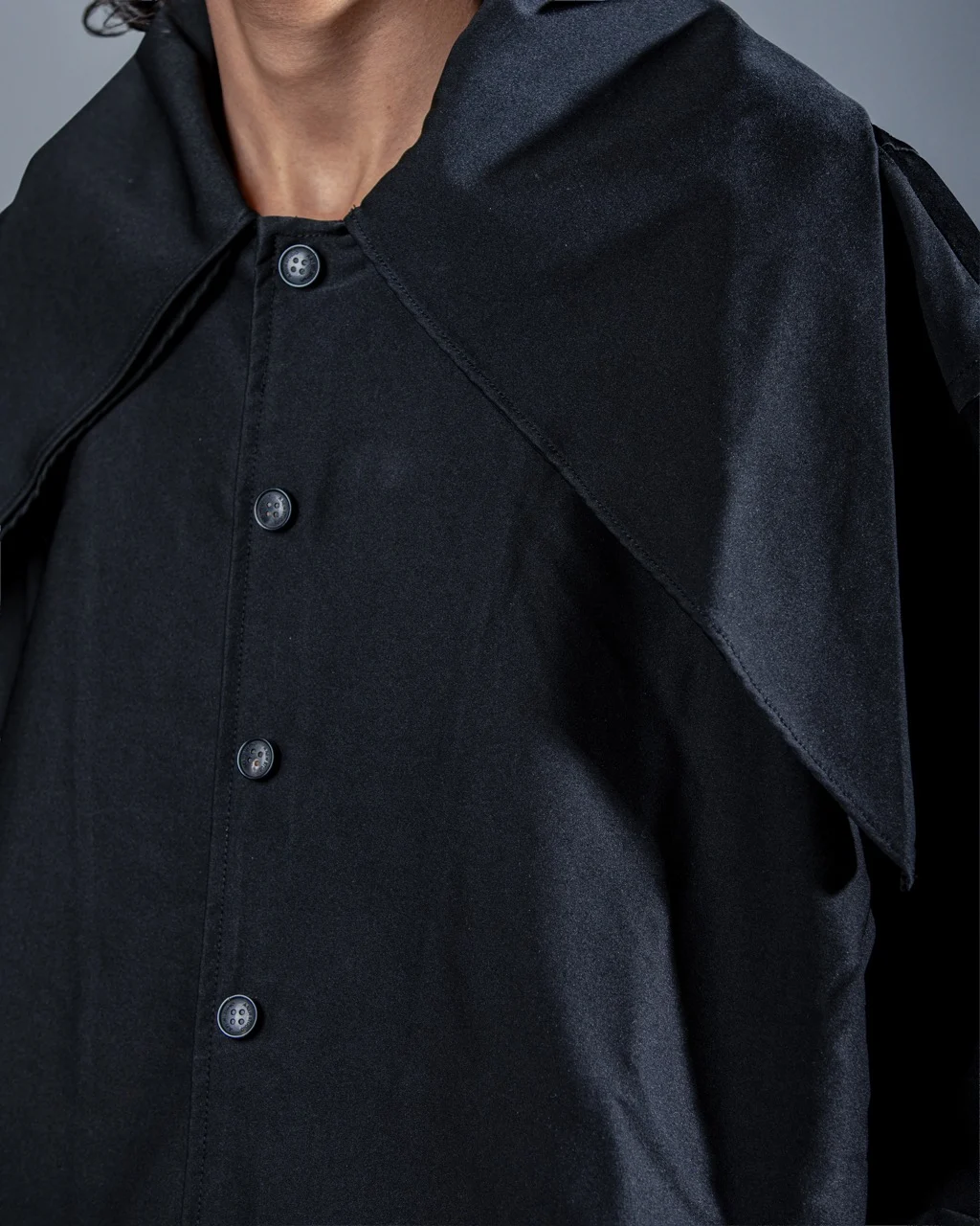 Black Jacket Long Collar