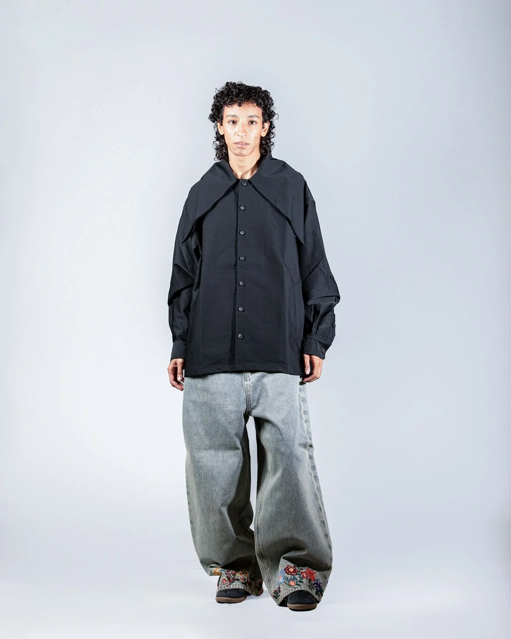 Black Jacket Long Collar