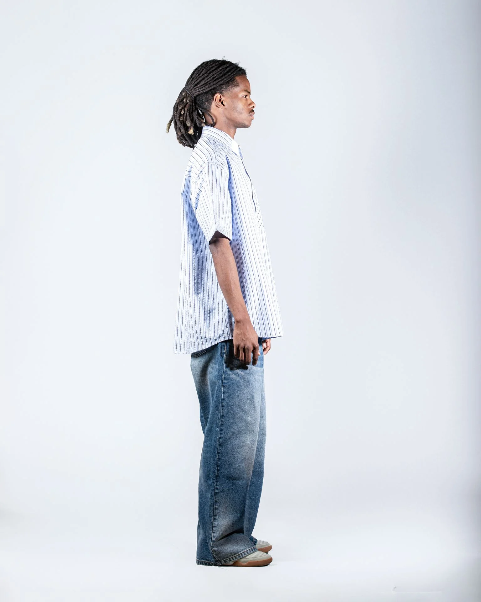 Blue shirt with Stitching