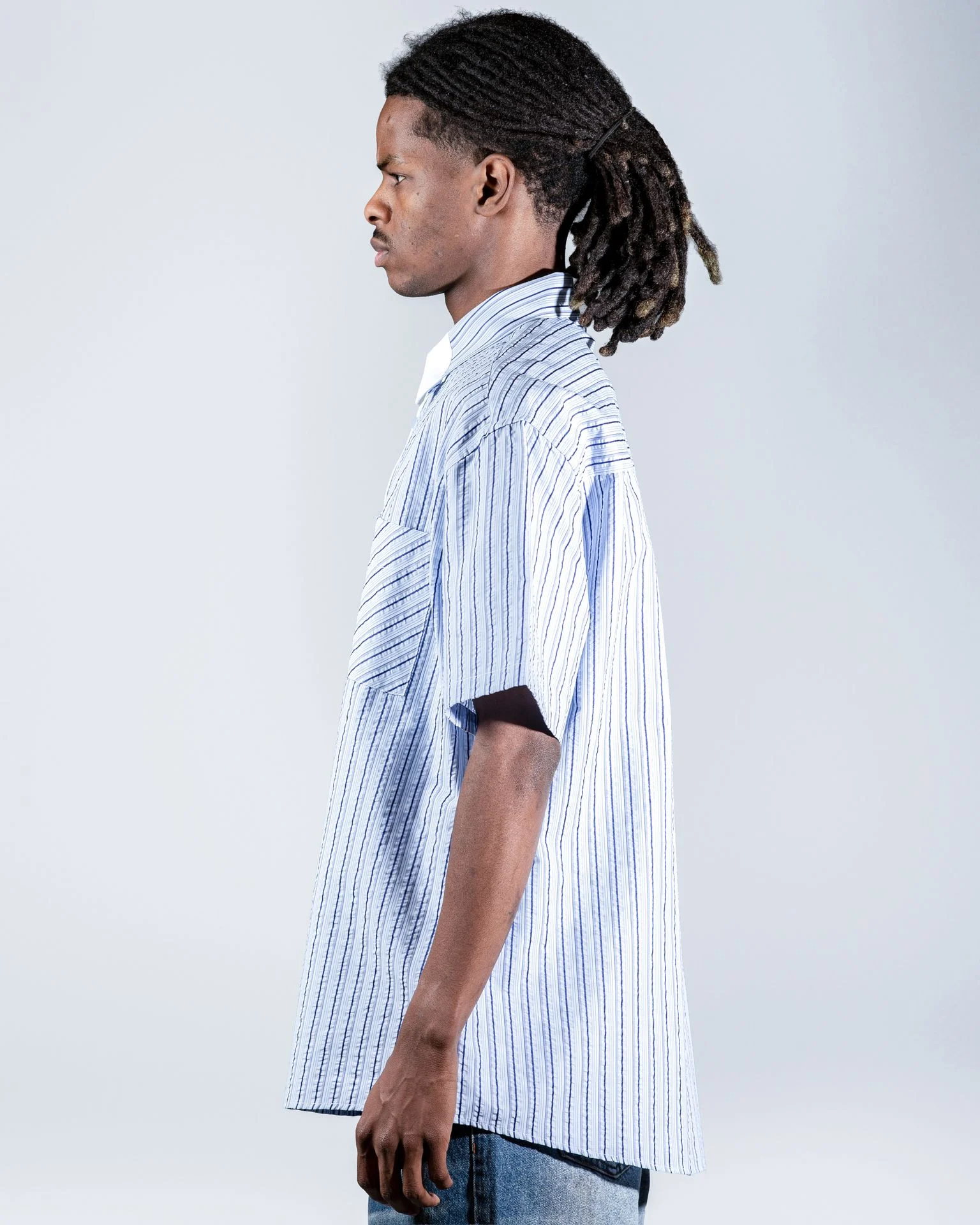 Blue shirt with Stitching