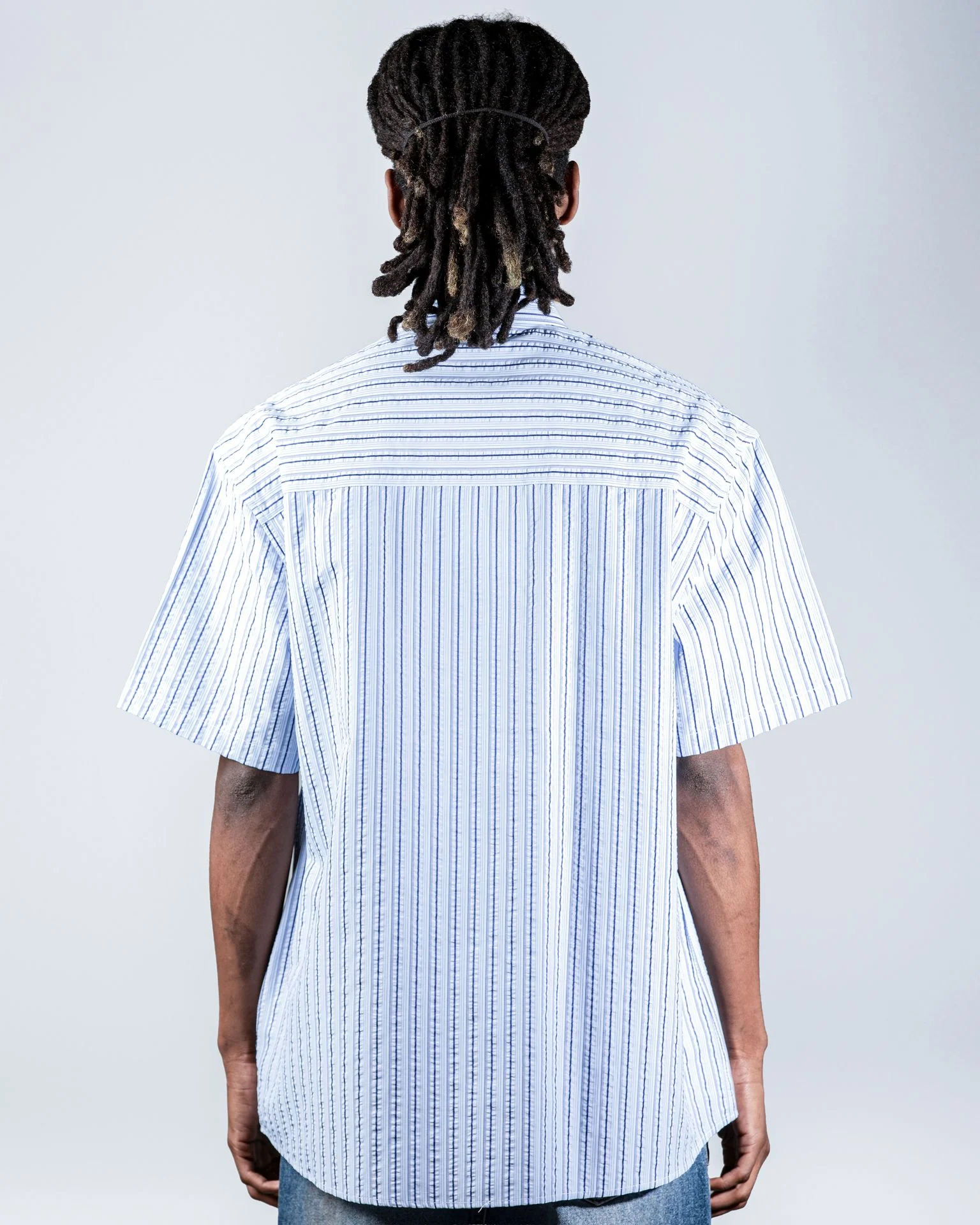 Blue shirt with Stitching