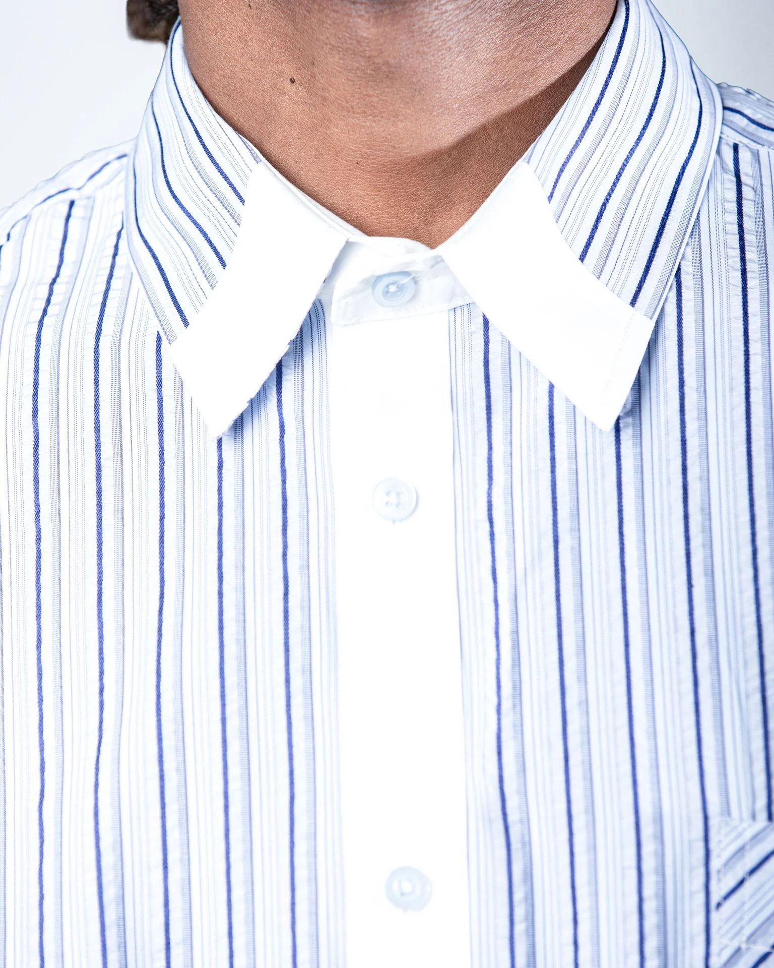 Blue shirt with Stitching