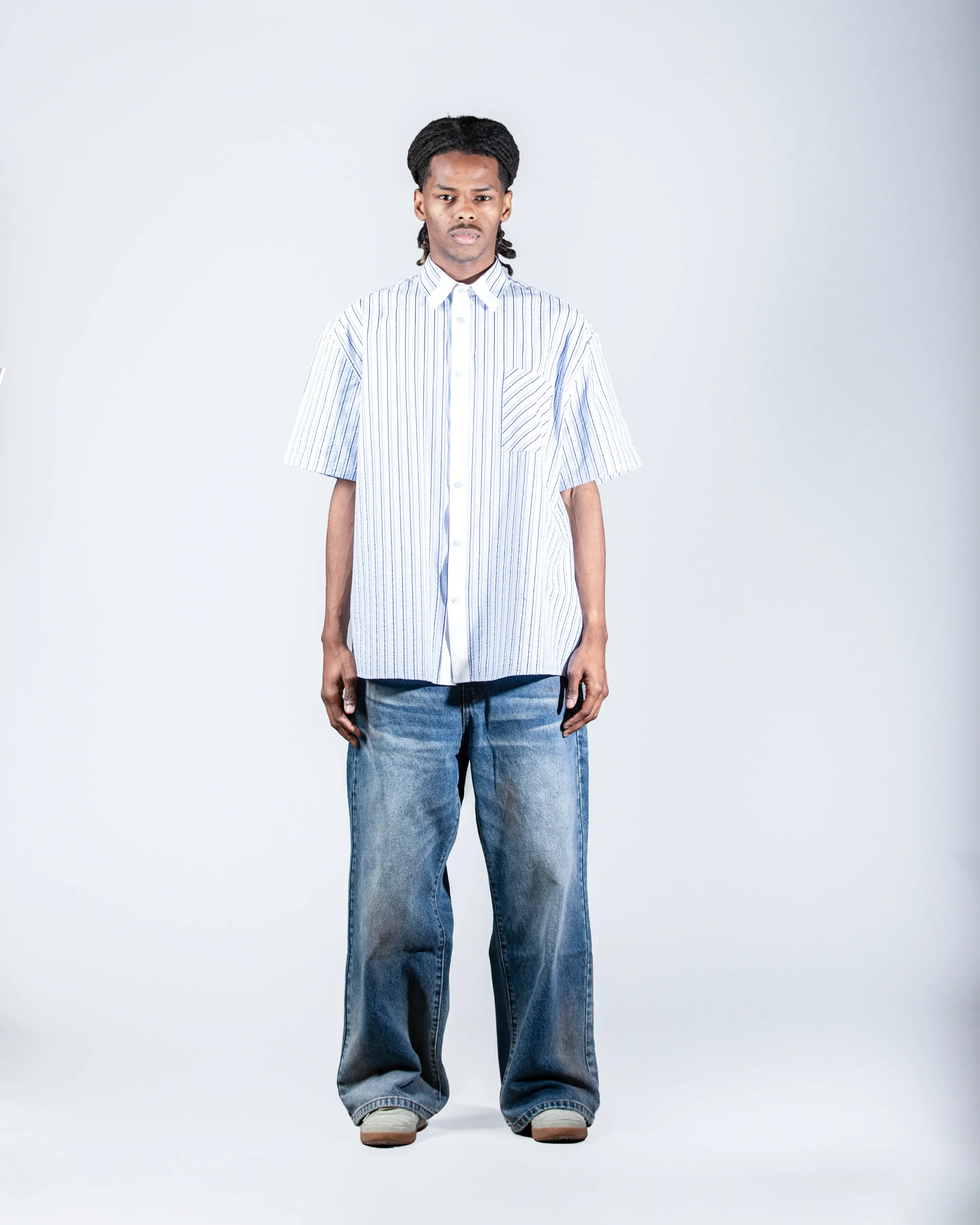 Blue shirt with Stitching