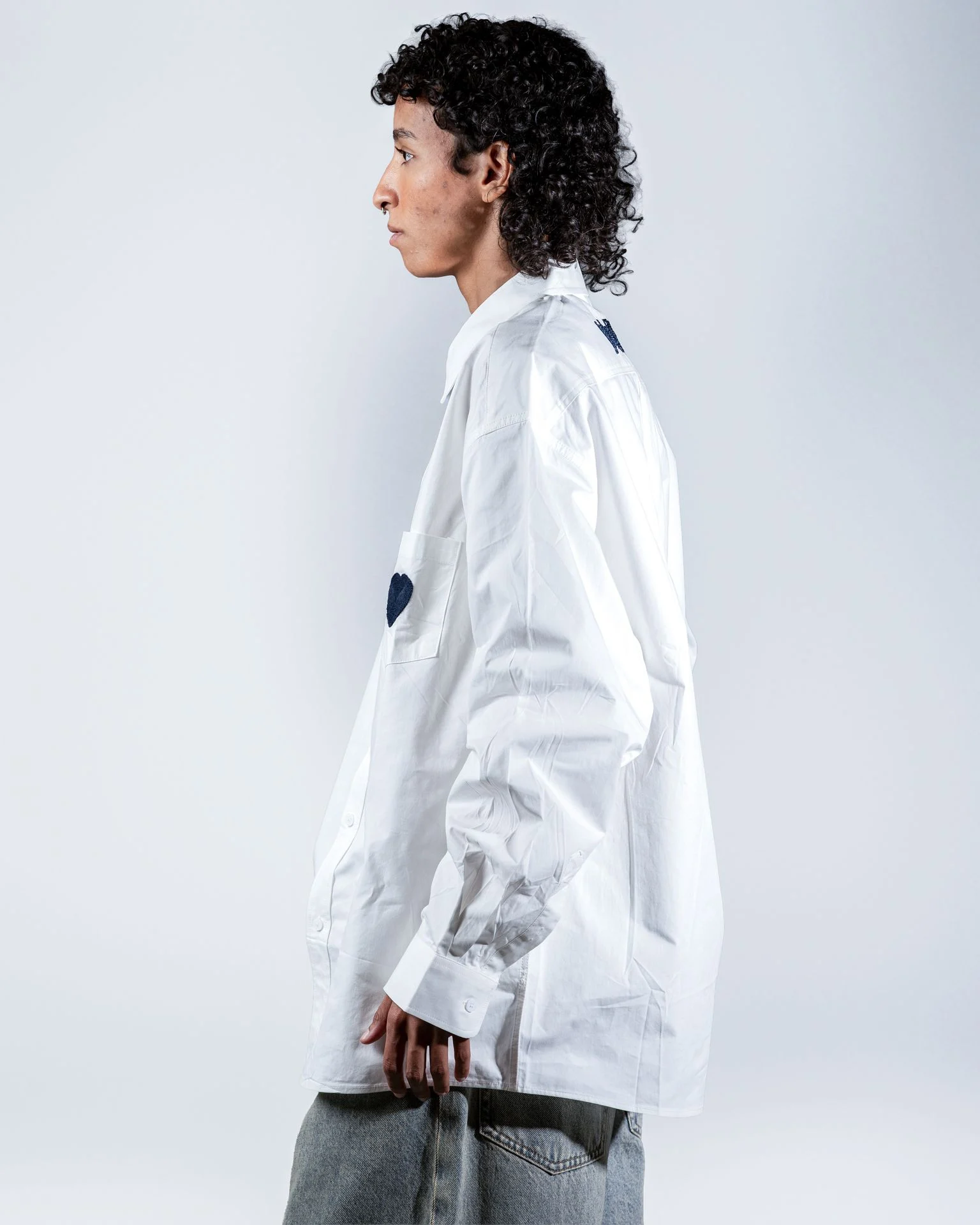 Pocket Heart White Shirt