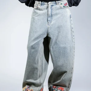 Floral Embroidered Jeans