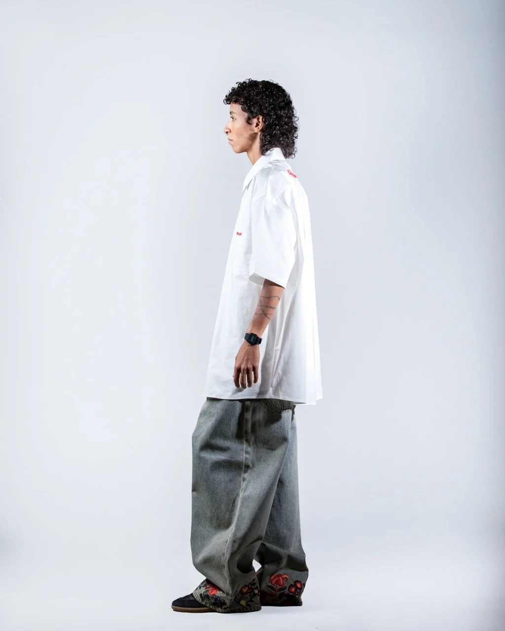 white Passionate Pocket Shirt