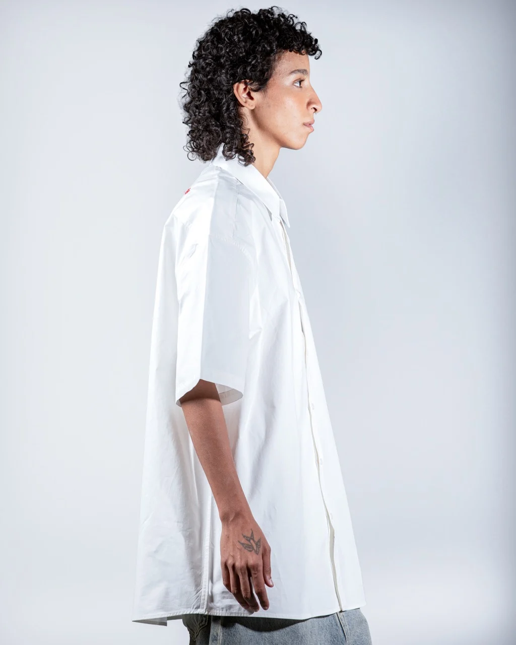 white Passionate Pocket Shirt