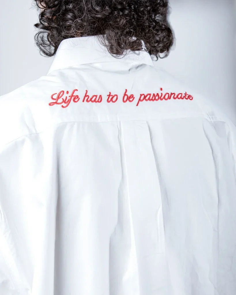 white Passionate Pocket Shirt