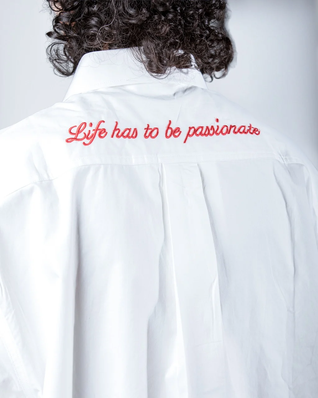 white Passionate Pocket Shirt