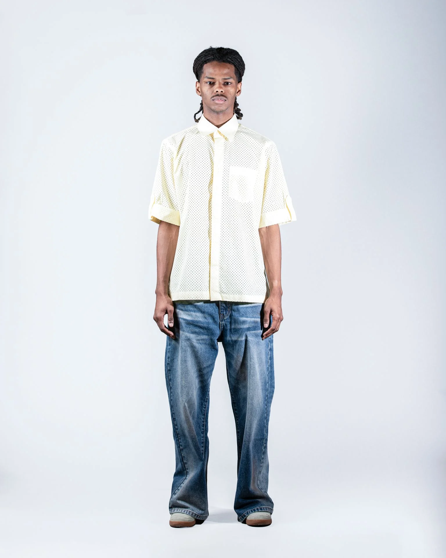 Yellow Textured shirt